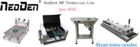 NeoDen4 SMT Production Line PCBA with stencil printer conveyor soldering machine 0201,BGA,QFN,TQFP,LED